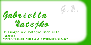 gabriella matejko business card